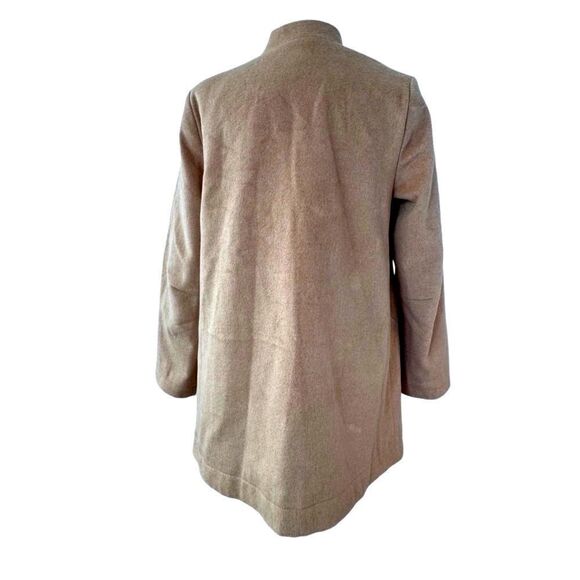 Denim &Co Tan Coat QVC Two Pockets V Neck SZ Small NWOT - Picture 2 of 14
